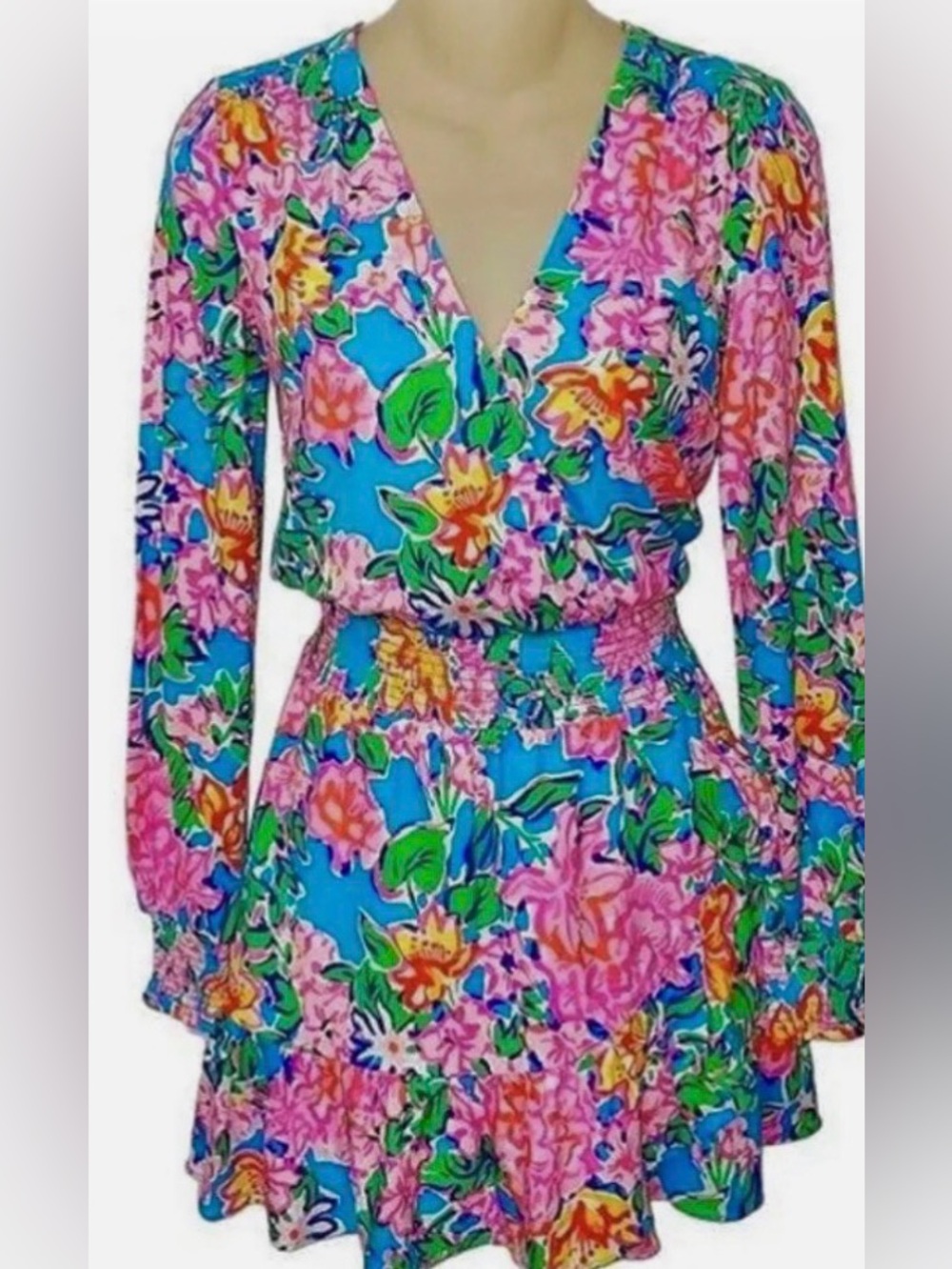 Lilly Pulitzer Floral Long-Sleeve Romper small NWT
